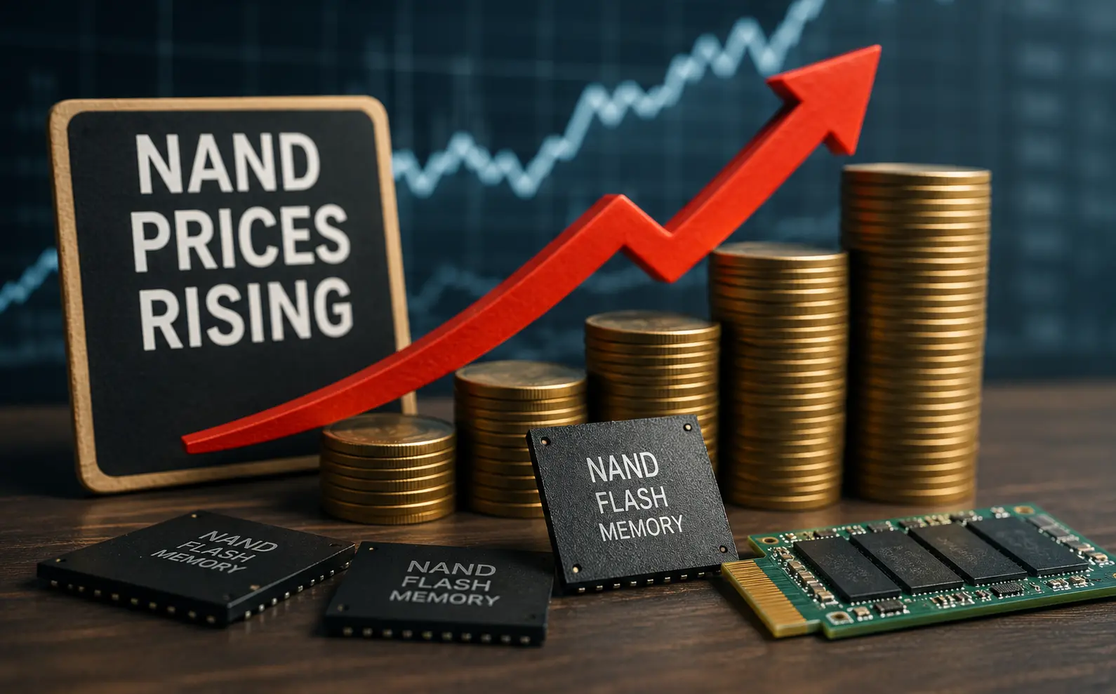 NAND memory prices continue to climb as AI infrastructure and enterprise storage increase global flash memory demand.