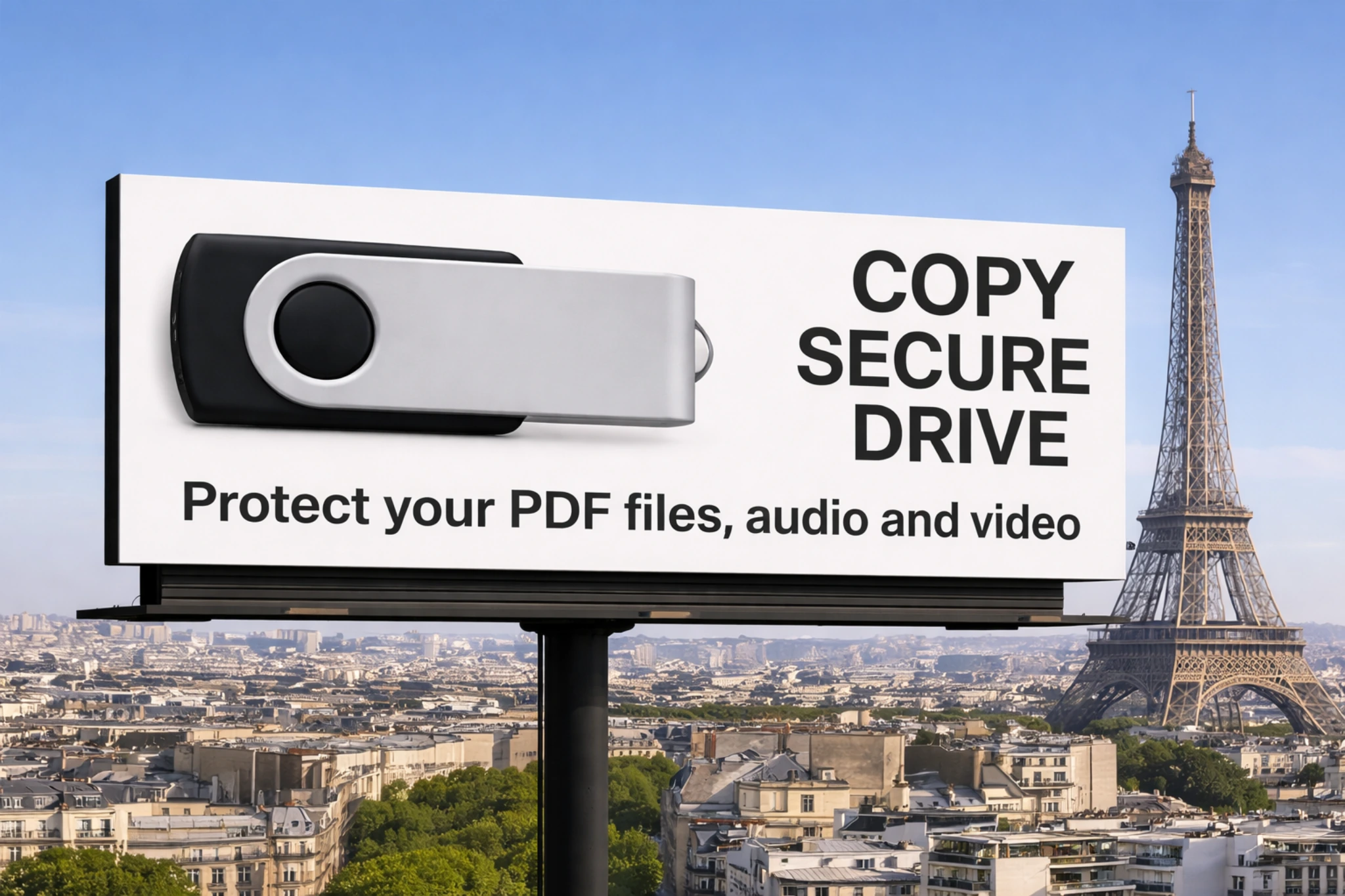 Copy Secure media where anyone can view the files, but no one can copy, print, share, or stream them.