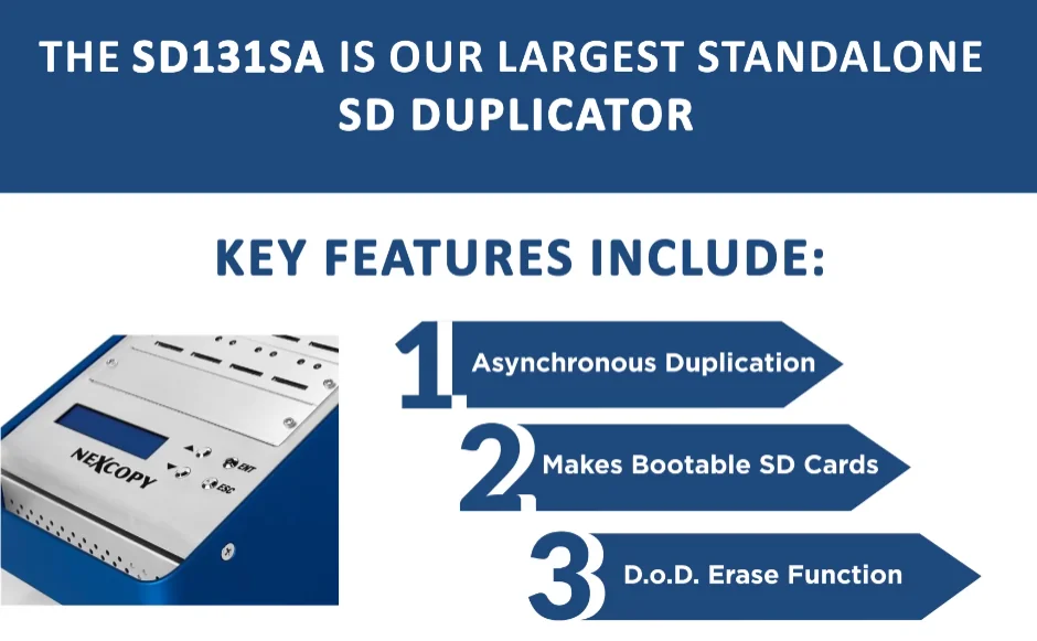 SD131SA 31 Target Standalone SD Card Duplicator | Nexcopy